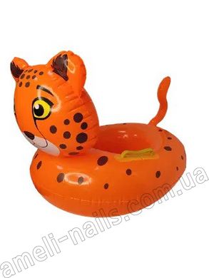 Дитяче надувне коло "Леопард" з ручками безпеки, 60х46 см