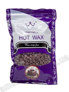 Горячий пленочный воск в гранулах для депиляции, для воскоплава Hot Wax Шоколад 100 г