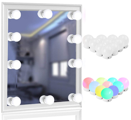 Подсветка для зеркала (светодиодные лампы для зеркала) LED/RGB с пультом Vanity Mirror Lights, 10 ламп