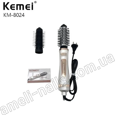 Фен-щітка для волосся Kemei KM-8024, 800 Вт (стайлер для волосся)