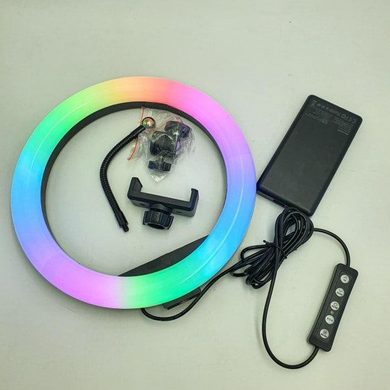 Кільцева LED-лампа для фото, селфі RGB MJ-30 + Штатив