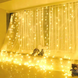 Гирлянда-штора светодиодная 300 LED, 3x3м 220 В (теплый свет)