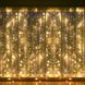 Гирлянда-штора светодиодная 300 LED, 3x3м 220 В (теплый свет)