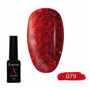 Гель-лак для нігтів, для манікюру X Nail Bar Professional 10ml №079