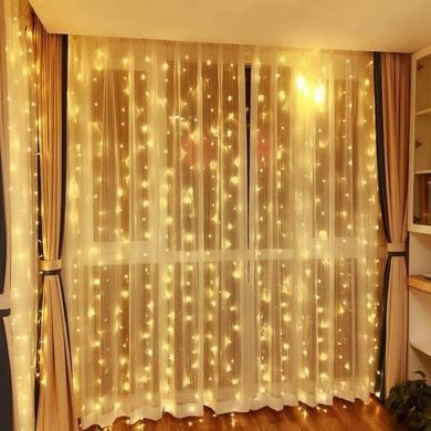 Гірлянда-штора світлодіодна 240 LED, 3x2м 220 В (тепле світло)