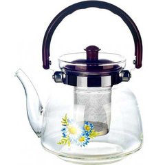 Чайник заварочный стеклянный для чая и кофе FlorA UN-1184, 1.20 л