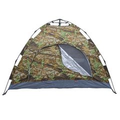 Палатка туристическая автораскладная "Камуфляж", 200х200х145 см, 4-х местная (палатка для кемпинга)