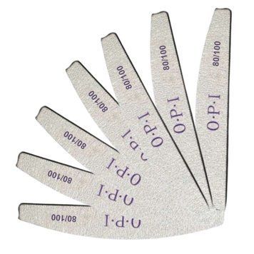 Набор двухсторонних пилочек для ногтей, для маникюра 25 шт OPI 80/100