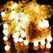 Гирлянда шарики 40 LED на батарейках, 6 м (теплый желтый свет)