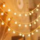 Гирлянда шарики 40 LED на батарейках, 6 м (теплый желтый свет)