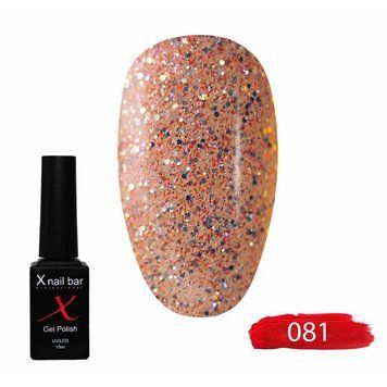 Гель-лак для нігтів, для манікюру X Nail Bar Professional 10ml №081