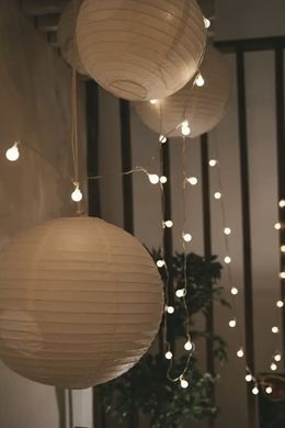 Гирлянда шарики 40 LED на USB, 6 м (теплый белый свет)