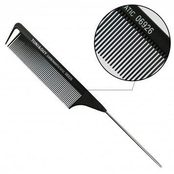 Гребінець для поділу пасм, для волосся TONI&GUY 06926 (гребінець для перукаря)