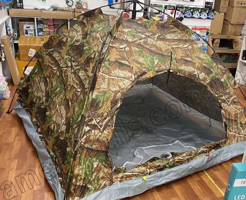 Палатка туристическая автораскладная "Камуфляж", 200х150х135 см, 3-х местная (палатка для кемпинга)