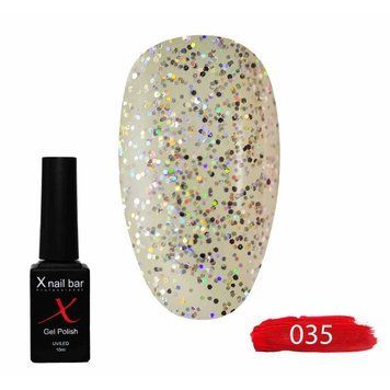 Гель-лак для нігтів, для манікюру X Nail Bar Professional 10ml №035