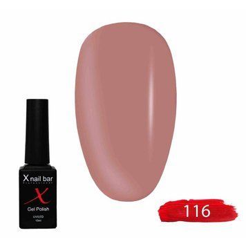 Гель-лак для нігтів, для манікюру X Nail Bar Professional 10ml №116