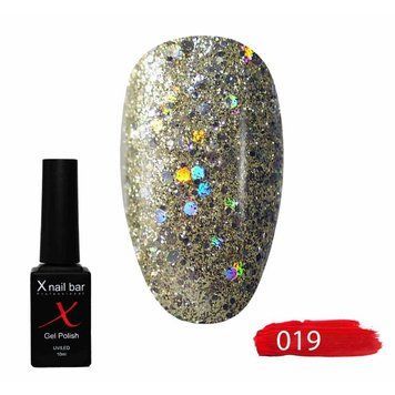 Гель-лак для нігтів, для манікюру X Nail Bar Professional 10ml №019