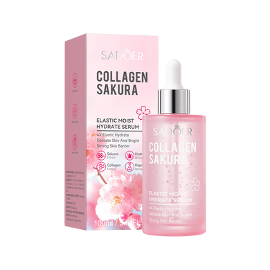 Набір доглядової косметики з колагеном SADOER Collagen Sakura з аксесуарами