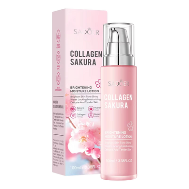 Набір доглядової косметики з колагеном SADOER Collagen Sakura з аксесуарами