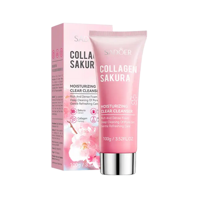 Набір доглядової косметики з колагеном SADOER Collagen Sakura з аксесуарами