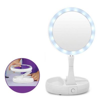 Косметическое настольное зеркало для макияжа с LED подсветкой My Foldaway Mirror