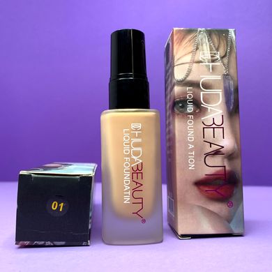 Тональный крем для лица (тональное средство) Huda Beauty "Liquid found a tion" оттенок 01