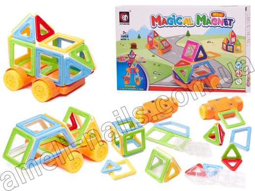 Магнітний конструктор для дітей на 38 деталей Magical Magnet (іграшка для дитини, подарунок для хлопчика)