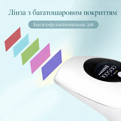 Фотоепілятор IPL BJI AM001 з кварцевою трубкою, 8 режимів, 999000 спалахів, для видалення волосся (лазерний епілятор) Білий
