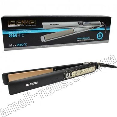 Плойка утюжок для вирівнювання волосся Gemei GM-416 (випрямляч для волосся, утюжок)