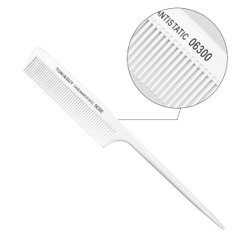 Гребінець білий пластиковий перукарський TONI&GUY 06300 (гребінець для перукаря)