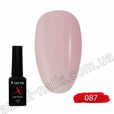 Гель-лак для нігтів, для манікюру X Nail Bar Professional 10ml №087