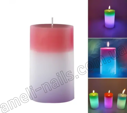Свічка-підсвітка воскова, яка змінює колір LED Candled Magic, 7 кольорів (декоративна RGB свічка нічник)