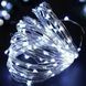Гірлянда роса срібний дріт 400 LED на USB, 40 м з пультом д/к (біле світло)