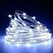 Гірлянда роса срібний дріт 400 LED на USB, 40 м з пультом д/к (біле світло)
