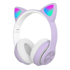 Навушники бездротові STN-99 "Вушка котика" Фіолетовий (Навушники для музики великі)