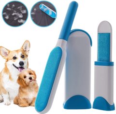 Щітка для видалення шерсті тварин з меблів та одягу Reusable Pet Fur Remover With Self Cleaning Base