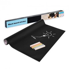 Дошка наклейка для малювання крейдою Office Board Sticker, 200х45 см + 5 крейд у комплекті (плівка на стіну для малювання крейдою)