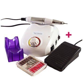 Фрезер для манікюру та педикюру Nail Master ZS-603 65 Вт 45000 об/хв в комплекті з педаллю (білий) (Апарат для манікюру та педикюру)