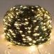 Гирлянда роса зеленая проволока 150 LED на USB, 5 м с пультом д/у (теплый свет)
