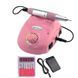 Фрезер для манікюру та педикюру Nail Master ZS-603 65 Вт 45 000 об/хв в комплекті з педаллю (рожевий) (Апарат для манікюру та педикюру)