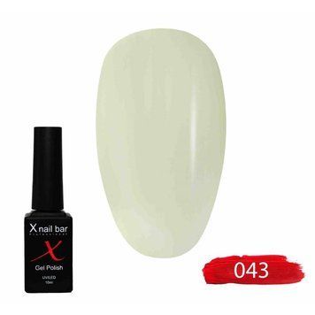 Гель-лак для нігтів, для манікюру X Nail Bar Professional 10ml №043