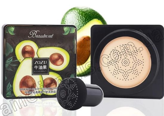 Тональный крем-кушон для лица со спонжем (тональное средство) Zozu Avocado Beauty Cream Cushion, 20 г №2