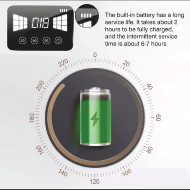 LED+UV Лампа для манікюру з акумулятором BQ-V10, 120W 7800mAh (Лампа для сушіння нігтів)