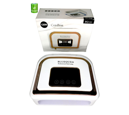 LED+UV Лампа для манікюру з акумулятором BQ-V10, 120W 7800mAh (Лампа для сушіння нігтів)