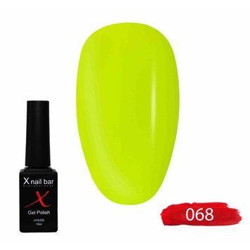 Гель-лак для нігтів, для манікюру X Nail Bar Professional 10ml №068