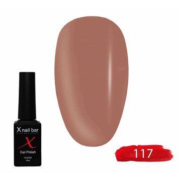 Гель-лак для нігтів, для манікюру X Nail Bar Professional 10ml №117