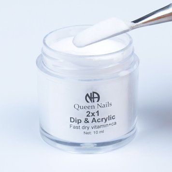 Діп пудра 2 в 1 "NA Nails" (DIP пудра + акрил пудра) для нарощування та зміцнення нігтів 10 мл