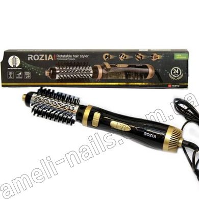 Фен-щітка для сушіння волосся, що обертається Rozia HC-8112 (браш, стайлер для укладання, фен щітка)