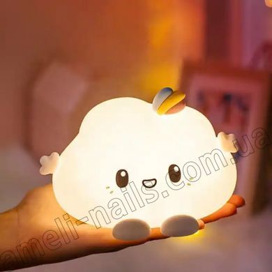 Силіконовий нічник на акумуляторі "Малюк-хмара" (дитячий нічник, нічник для дітей)