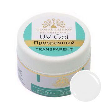 Трифазний гель для нарощування нігтів Global Fashion Transparent Прозорий 15 г